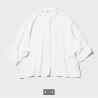 ユニクロ(UNIQLO)の【3月末処分・新品未使用】レーヨンドルマンスリーブブラウス（7分袖）(シャツ/ブラウス(長袖/七分))