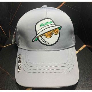 ビームス(BEAMS)のマーク付き　マルボンゴルフ　malbon golf ゴルフパンチキャップ　グレー(ウエア)