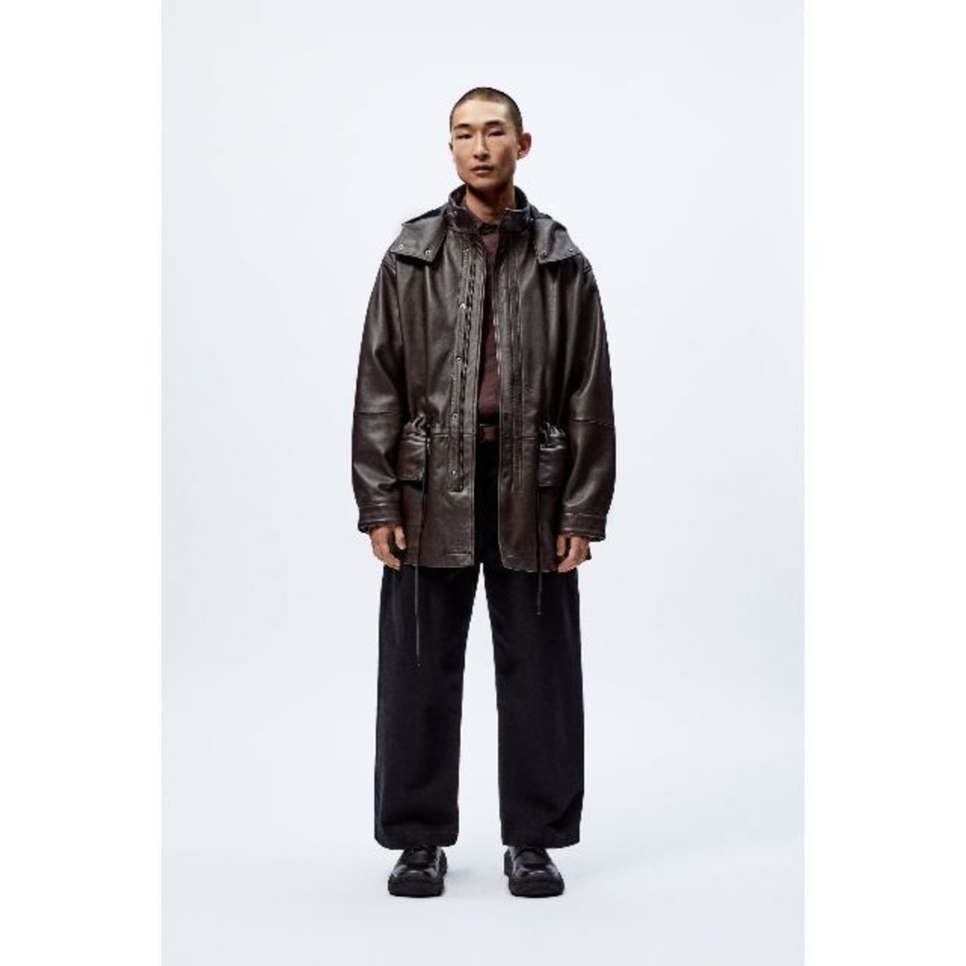 日本廉価 定価59990 STUDIO NICHOLSON ZARA ラムレザー パーカー ...