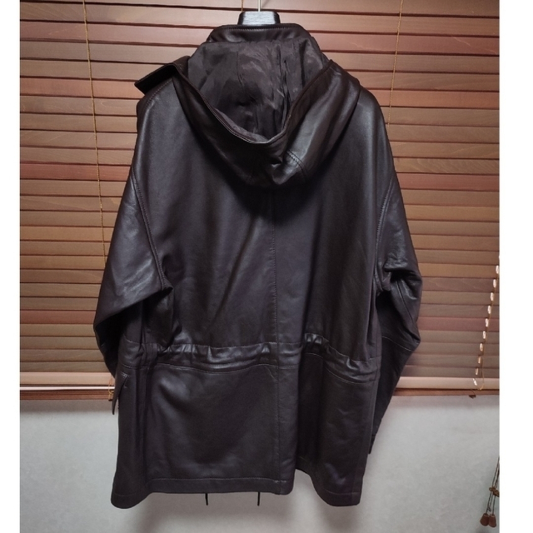 メンズ定価59990 STUDIO NICHOLSON ZARA ラムレザー　パーカー