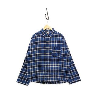 ヴィクティム(VICTIM)のVICTIM 21AW DAMEGE CHECK SHIRTS ダメージ加工 チェック フランネルシャツ ブルー サイズM 正規品 / 26665(シャツ)