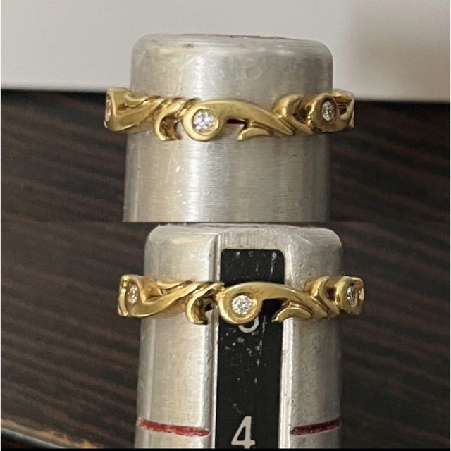 hum K18 ピンキーリング ダイヤモンドの通販 by ビーハナ's shop|ラクマ