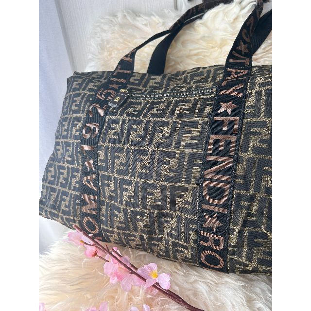 本物保証】FENDI ズッカ総柄 ボストンバッグ 収納袋付 キャンバス www