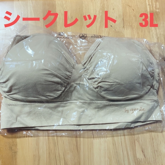 【新品】ジニエシークレットブラ ライトベージュ・リッチブラック3L 2枚セット