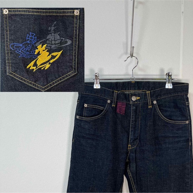 Vivienne Westwood(ヴィヴィアンウエストウッド)のVivienne Westwood MAN　 ORB刺繍スキニーデニム　サイズS メンズのパンツ(デニム/ジーンズ)の商品写真