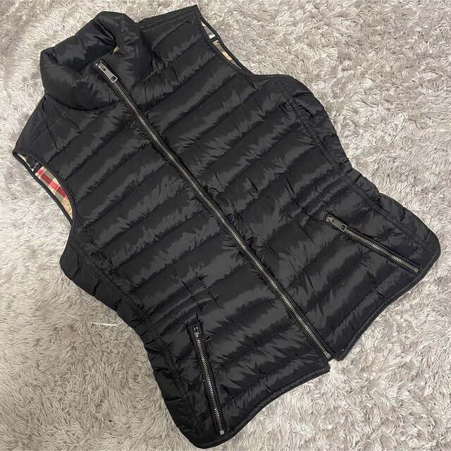 極美品 バーバリーブリット BURBERRYBRIT ダウンベスト 黒 サイズS-