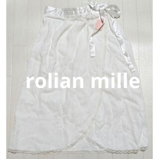 ロリアンミル(rolian mille)の新品タグ付　ロリアンミル　タオル地ワンピース　着るバスタオル　バスローブ　白(ルームウェア)