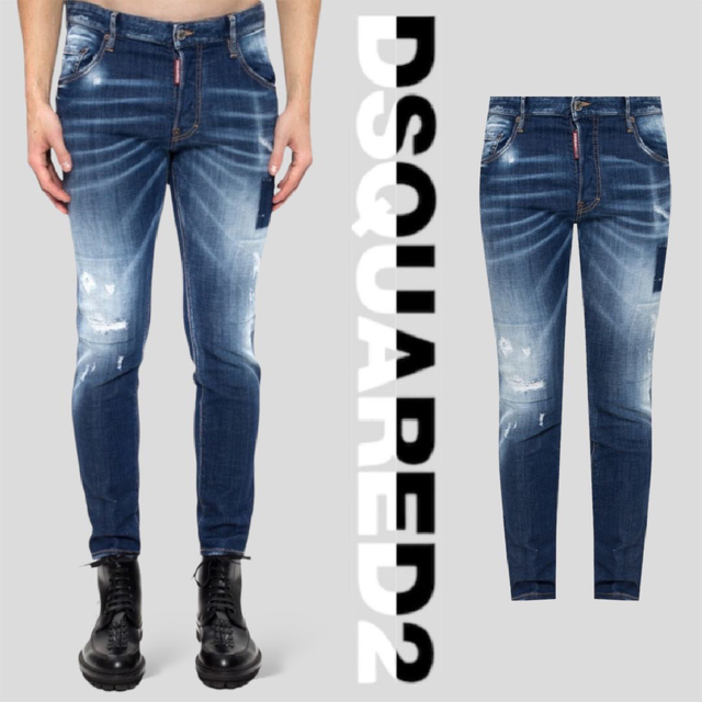 新品 DSQUARED2 デニムパンツ 50 SKATER JEAN