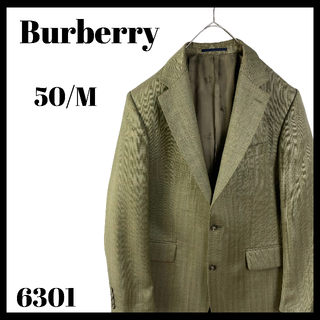 バーバリー(BURBERRY)のバーバリー テーラードジャケット カーキ チェック シングル 50/M 高品質(テーラードジャケット)