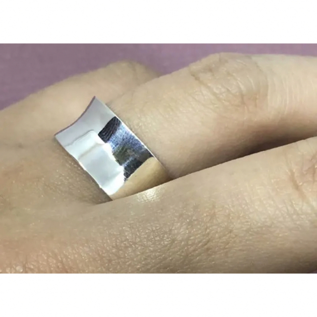 んど⑦ 逆甲丸　幅広　シルバー925 リング ワイドシンプル　銀ギフト　デイリー メンズのアクセサリー(リング(指輪))の商品写真