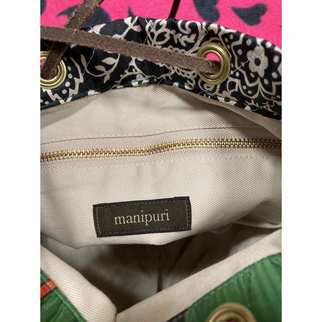 manipuri/マニプリ スカーフキルティングトートバッグS