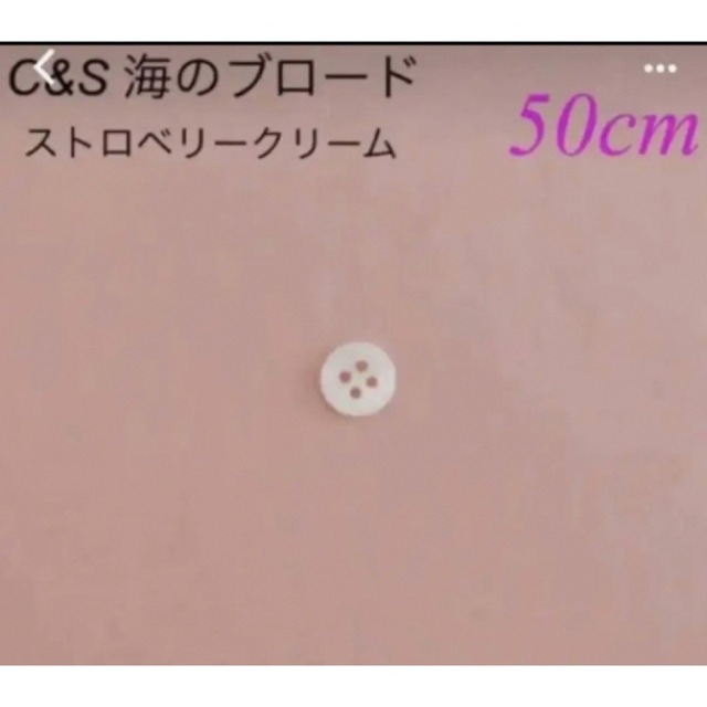 CHECK&STRIPE(チェックアンドストライプ)のCHECK&STRIPEオリジナル海のブロード ストロベリークリーム 50cm ハンドメイドの素材/材料(生地/糸)の商品写真