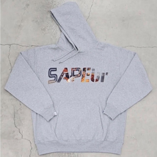 ASSC×SAPEur Hoodie(XXL) ブラック×ブルー