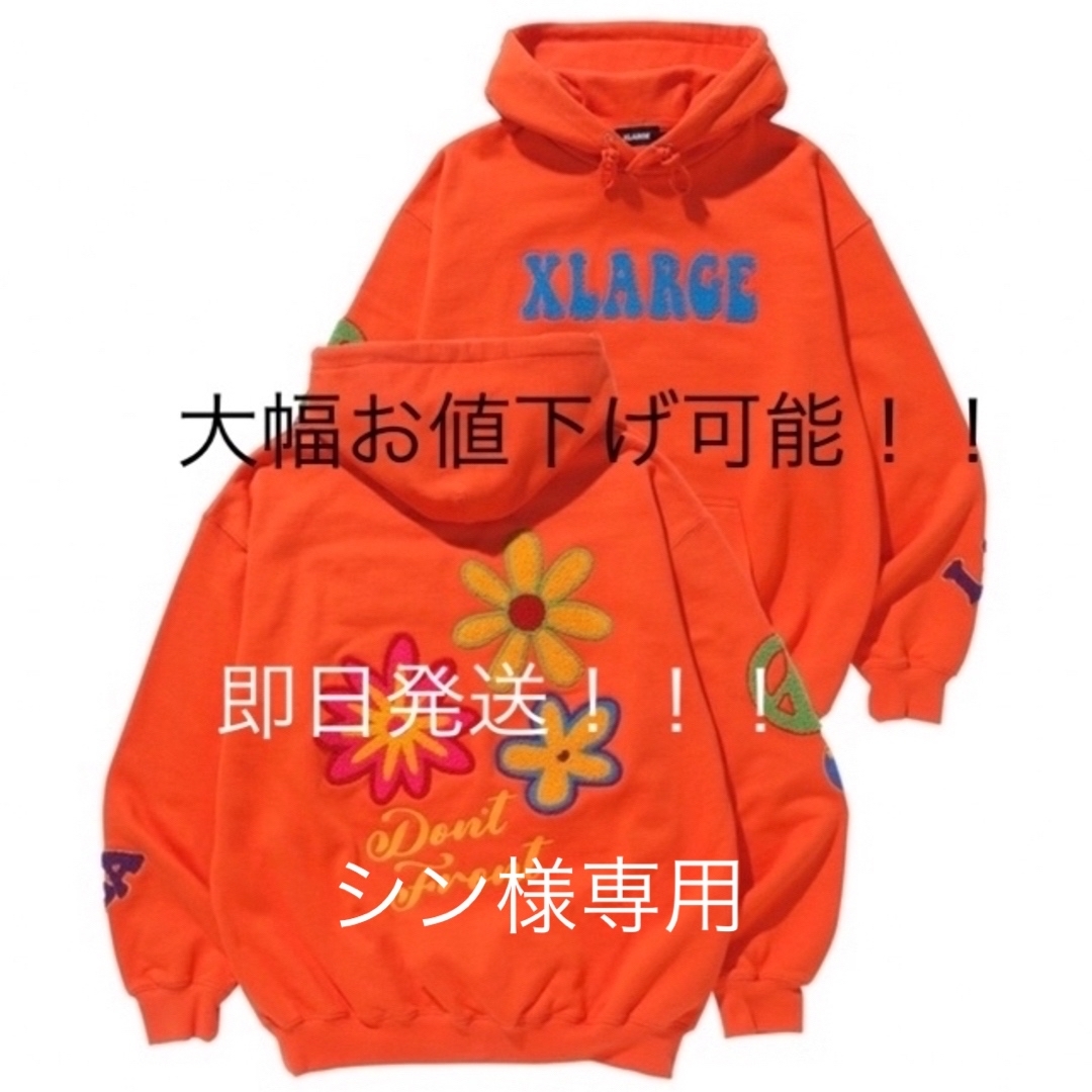 FLOWER PULLOVER HOODED SWEAT XLARGE