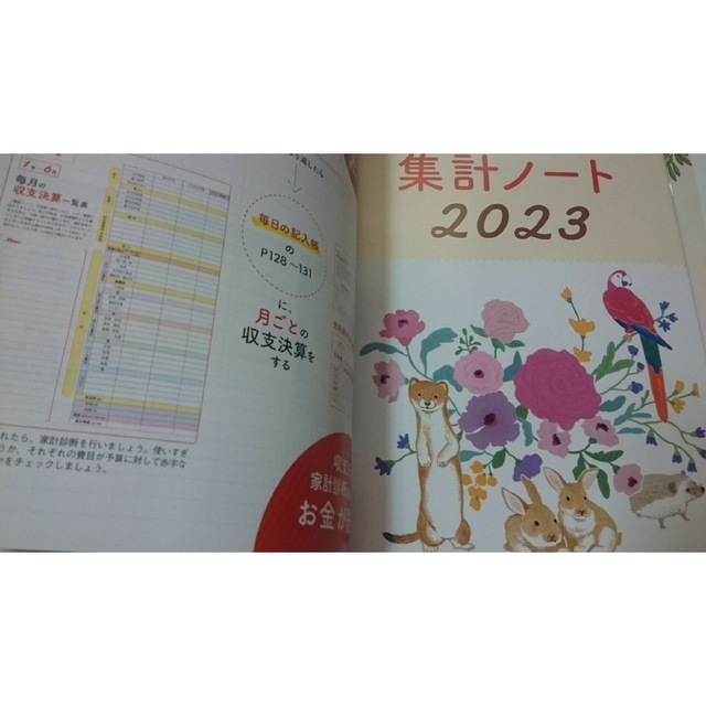 主婦と生活社(シュフトセイカツシャ)のすてきな奥さん2023年新春1月号 お金が貯まる！家計簿2023 付録のみ インテリア/住まい/日用品の文房具(カレンダー/スケジュール)の商品写真