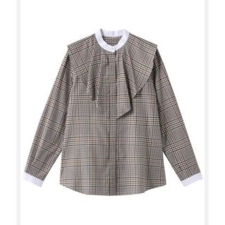 アルアバイル(allureville)の【allureville】テンセルチェックラッフルカラーシャツ🤍美品(シャツ/ブラウス(長袖/七分))