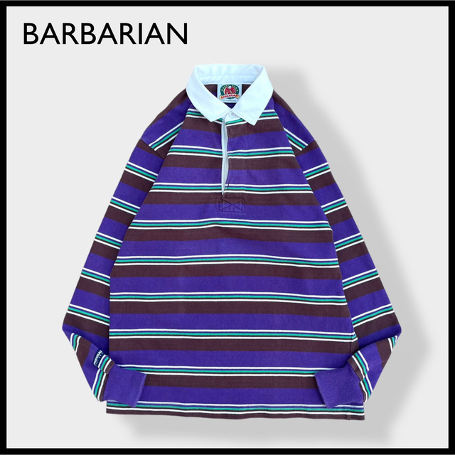 【BARBARIAN】カナダ製 ラガーシャツ 長袖 ボーダー プルオーバーその他