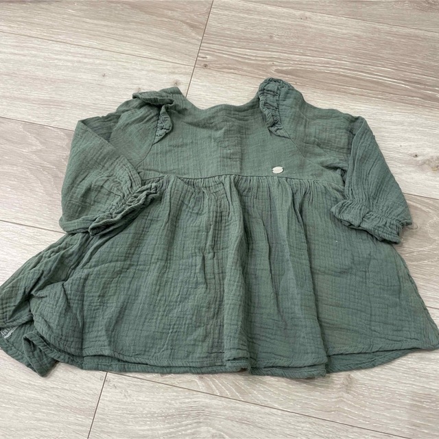 petit main(プティマイン)のpetit main トップス　チュニック　100cm グリーン キッズ/ベビー/マタニティのキッズ服女の子用(90cm~)(ブラウス)の商品写真