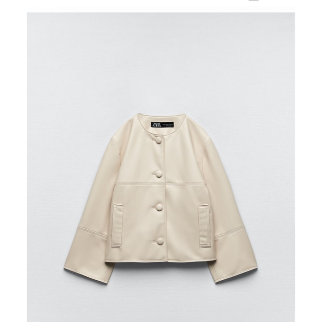 ZARA(ザラ)のZARA  ジャケット　春　フェイクレザージャケット　今季 メンズのジャケット/アウター(レザージャケット)の商品写真