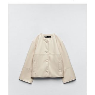 ザラ(ZARA)のZARA  ジャケット　春　フェイクレザージャケット　今季(レザージャケット)