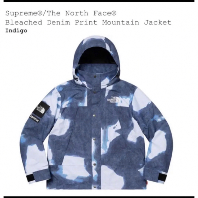 supreme ノースフェイス ブリーチデニム マウンテンジャケット XL 2022