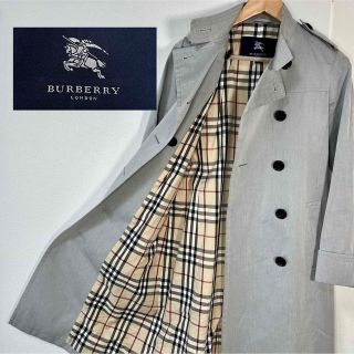 BURBERRY LONDON ステンカラーコート ノバチェック ロング丈-