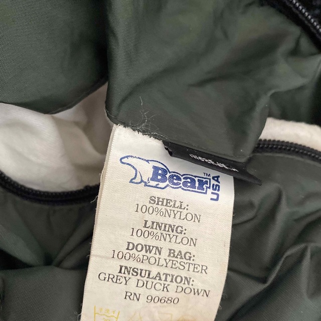 Bear USA(ベアー)のBearUSAベアーダウンジャケットアウターリバーシブルxlグリーン緑ベージュ メンズのジャケット/アウター(ダウンジャケット)の商品写真