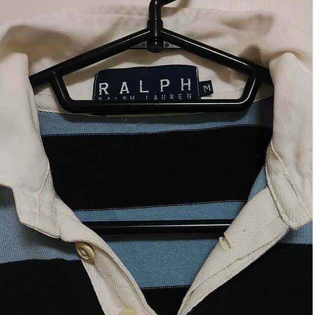 Ralph Lauren(ラルフローレン)のラルフローレン　ラガーシャツ　ボーダー　M レディースのトップス(ポロシャツ)の商品写真