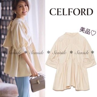 セルフォード(CELFORD)の美品♡セルフォード　リボンブラウス　完売品　2Way　ルネ　フォクシー　アナイ(シャツ/ブラウス(半袖/袖なし))