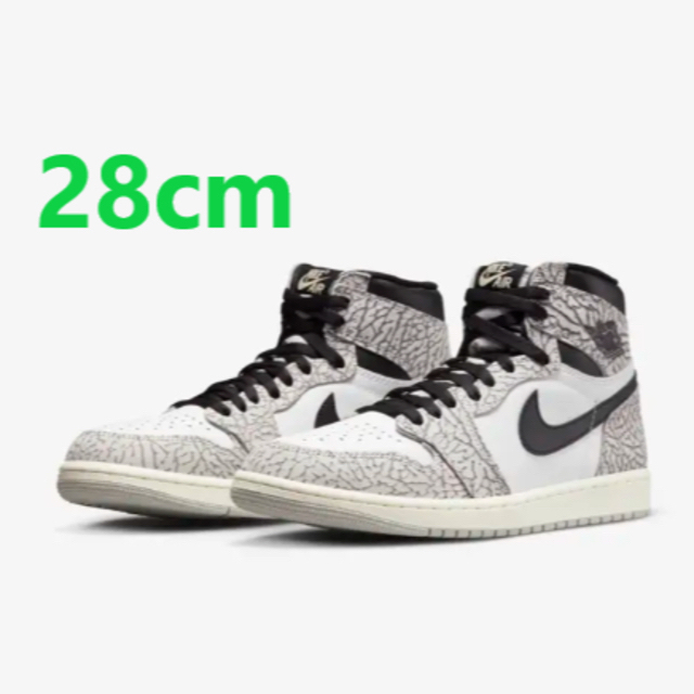 スニーカーAir Jordan1 High OG White Cement 28cm