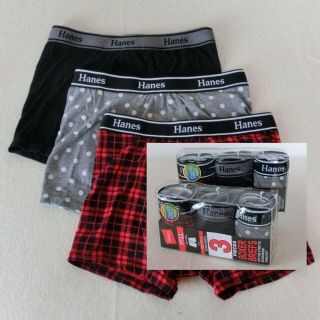 ヘインズ(Hanes)の【 LL 】 Hanes ボクサー 抗菌防臭 ６枚セット　綿混　３柄　p0766(ボクサーパンツ)