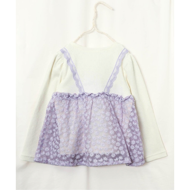 apres les cours(アプレレクール)のapres les cours お花レースドッキングトップス キッズ/ベビー/マタニティのキッズ服女の子用(90cm~)(Tシャツ/カットソー)の商品写真