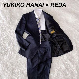 ユキコハナイ(Yukiko Hanai)の【美品】ユキコハナイ REDA セットアップ ネイビー ストライプ Mサイズ(セットアップ)