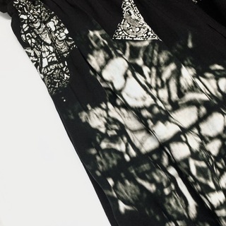 Y's MONOCHROME STAINED GLASS SKIRT黒1
