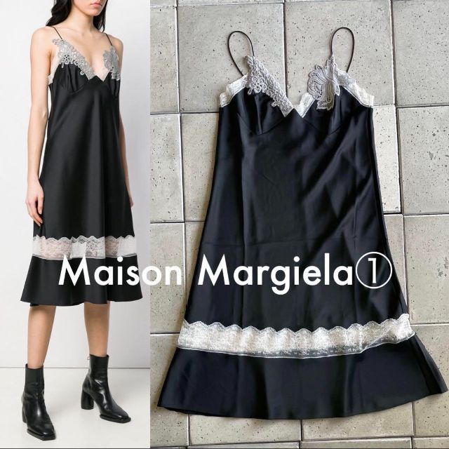 Maison Martin Margiela(マルタンマルジェラ)のMaison Margiela①メゾン マルジェラ レース キャミ ワンピース レディースのワンピース(ひざ丈ワンピース)の商品写真