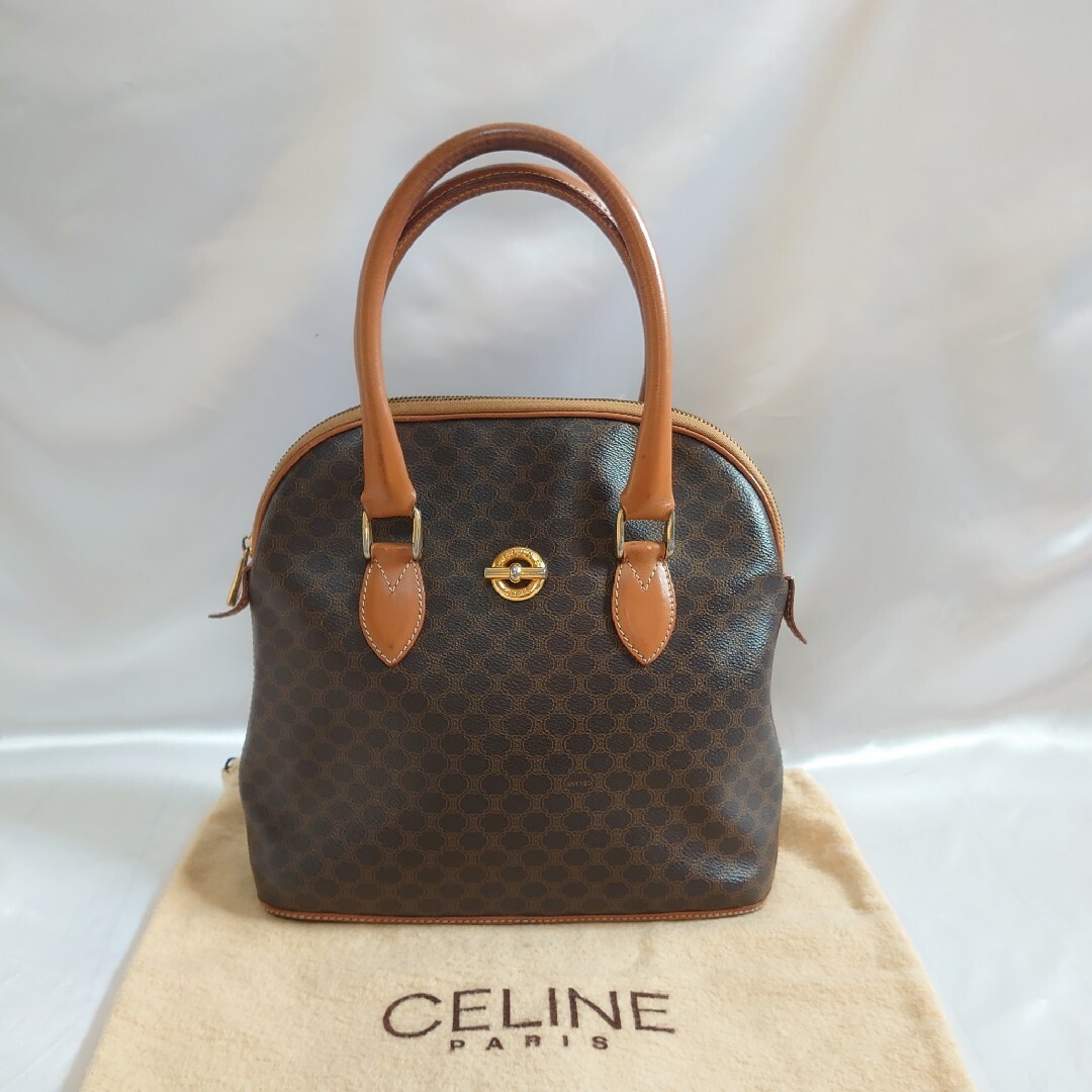 美品 CELINE マカダム柄 ハンドバッグ