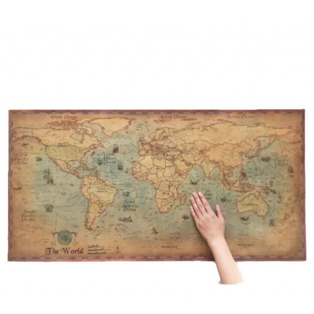ポスター 世界地図 インテリア 海外 旅行 英語 学習 語学 勉強 子ども
