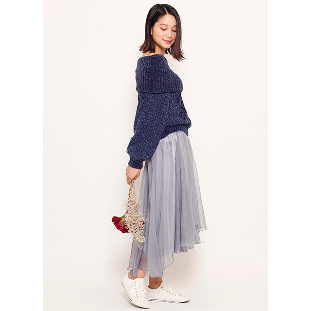 新品 シフォンイレヘムスカート