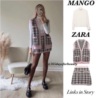 ザラ(ZARA)のZARA 美品 セットアップ ベスト スカート セット(ニット/セーター)