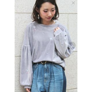 ページボーイ(PAGEBOY)のKIKI様専用 ページボーイ ベロア刺繍プルオーバー(カットソー(長袖/七分))