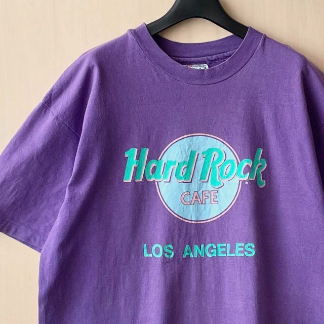 コットン☑サイズ80s90s　ヴィンテージ　ハードロックカフェロサンゼルス　ヘインズTシャツ