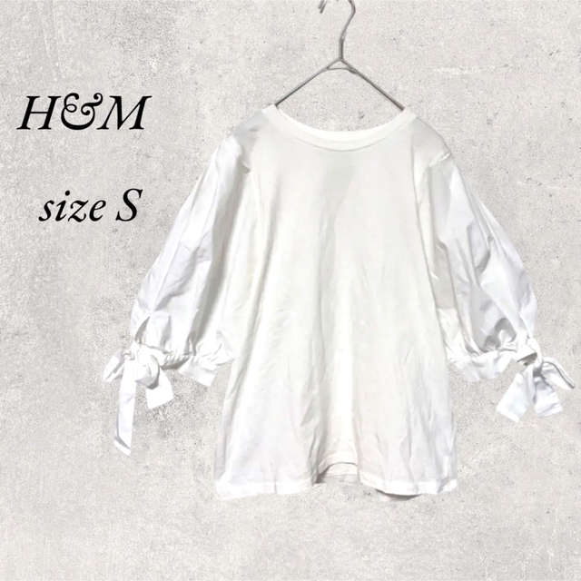 H&M 白トップス　size S | フリマアプリ ラクマ