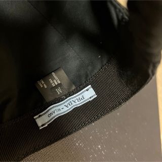 PRADA - PRADA プラダ ナイロンキャップ バッグリボン ブラックの通販