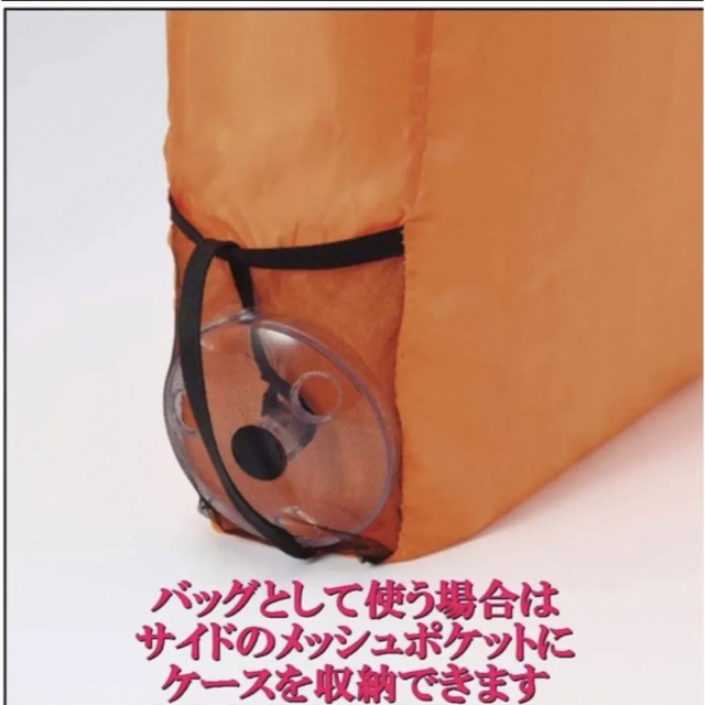 未使用！クルクル収納　ロールバッグ　オレンジ　オシャレ　エコバッグ レディースのバッグ(エコバッグ)の商品写真