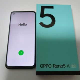 オッポ(OPPO)のOPPO Reno5 A(eSIM) ワイモバイル 中古品(スマートフォン本体)