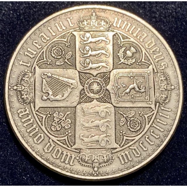 1847年 1853年 ゴシッククラウン銀貨 ヴィクトリア女王 模倣品 1