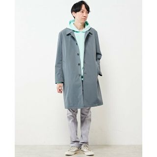 メンズメルローズ(MEN'S MELROSE)の【ブルー】リサイクルナイロン360°ストレッチバルカラーコート(その他)