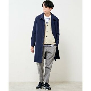 メンズメルローズ(MEN'S MELROSE)の【ネイビー】リサイクルナイロン360°ストレッチバルカラーコート(その他)