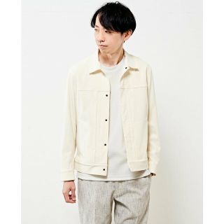 メンズメルローズ(MEN'S MELROSE)の【ホワイト】ストレッチトリコットコンパクトブルゾン(その他)