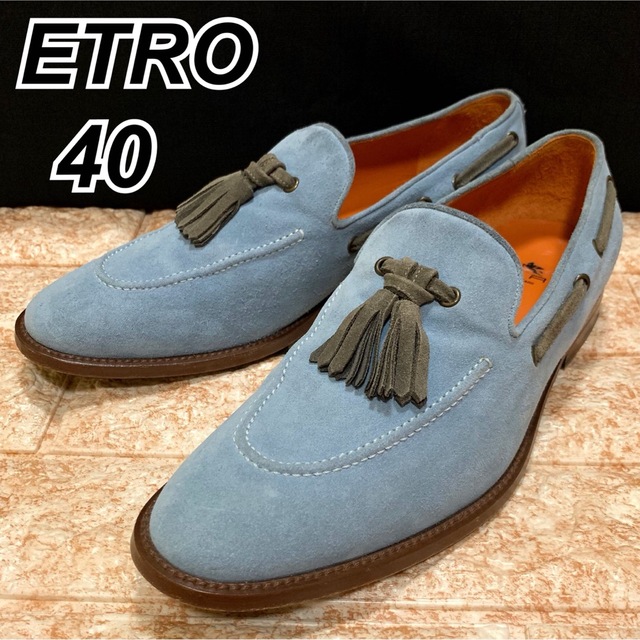 ETRO エトロ タッセル スエード ローファー-eastgate.mk